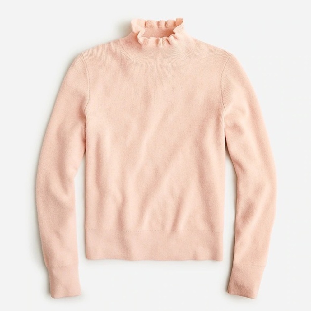J.Crew Ruffleneck merino wool-blend sweater